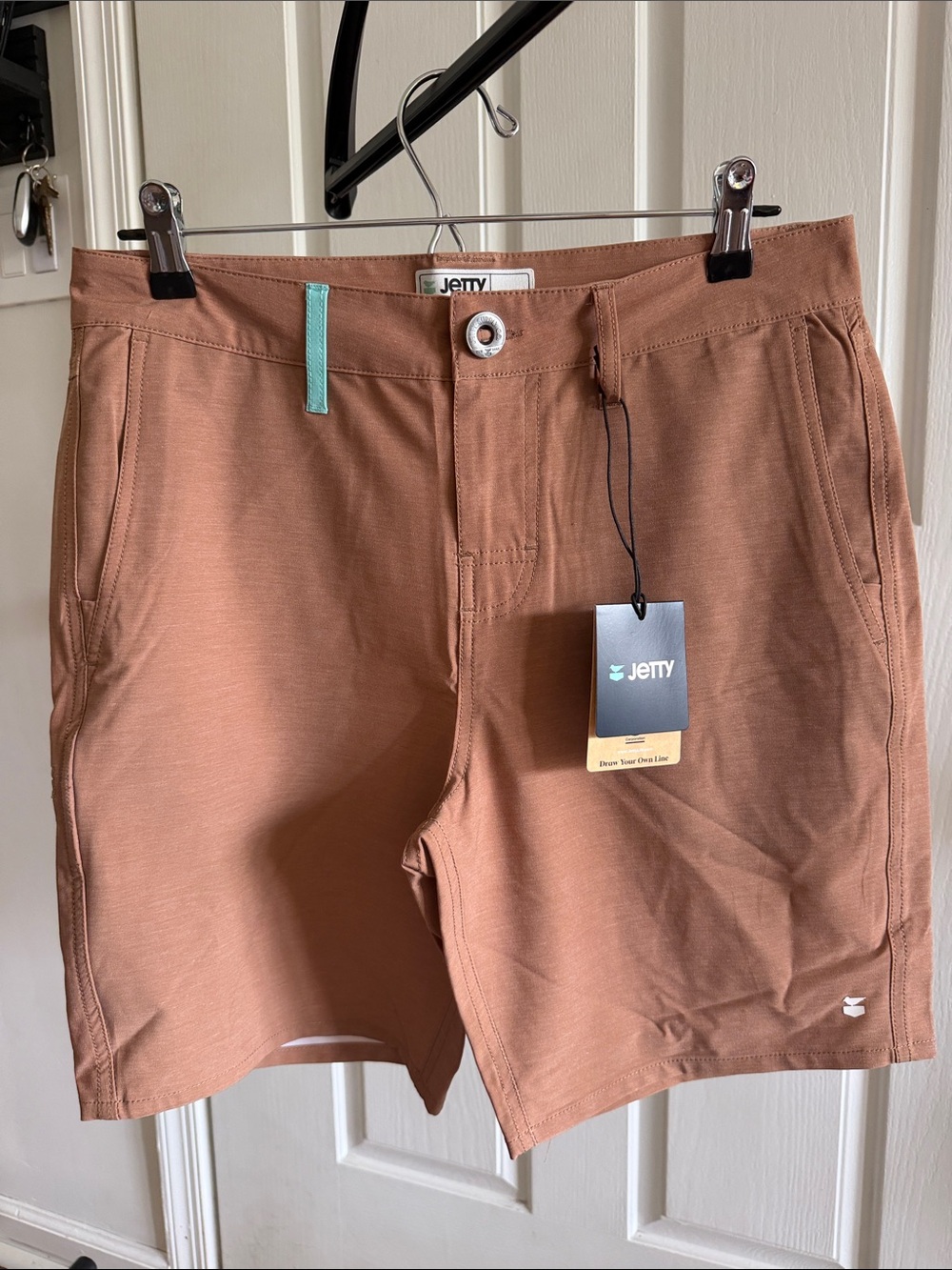 Jetty Men's Tan Swim Hybrid Shorts